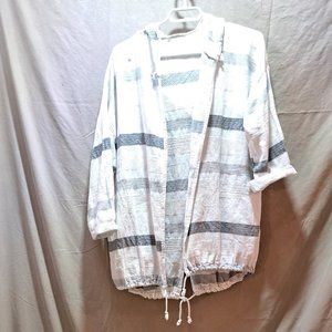 Woman's White and Gray Cover shirt